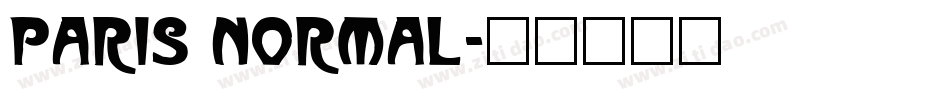 Paris Normal字体转换